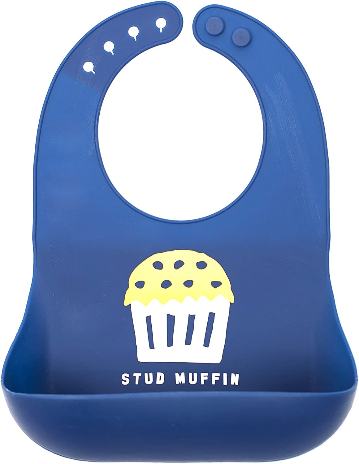 Baby Bib for Eating by Bella Tunno, Waterproof Silicone Bib with Large Food Catcher, Adjustable Fit