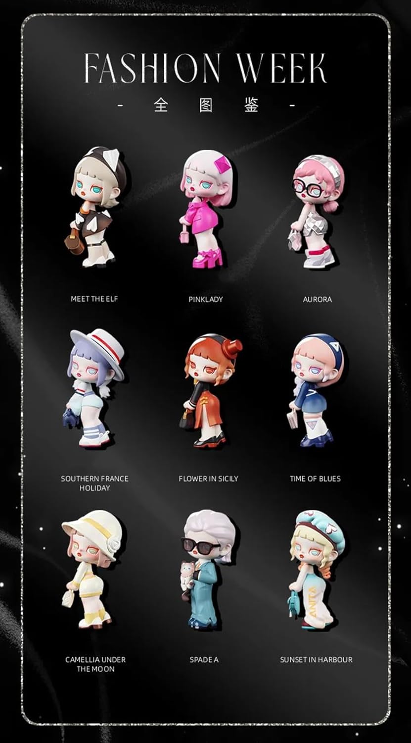 Anita Cute Doll Fashion Week Series Blind Box Figures 1PC Random Design Box Toys for Modern Home Decor, Collectible Toy Set for Desk Accessories