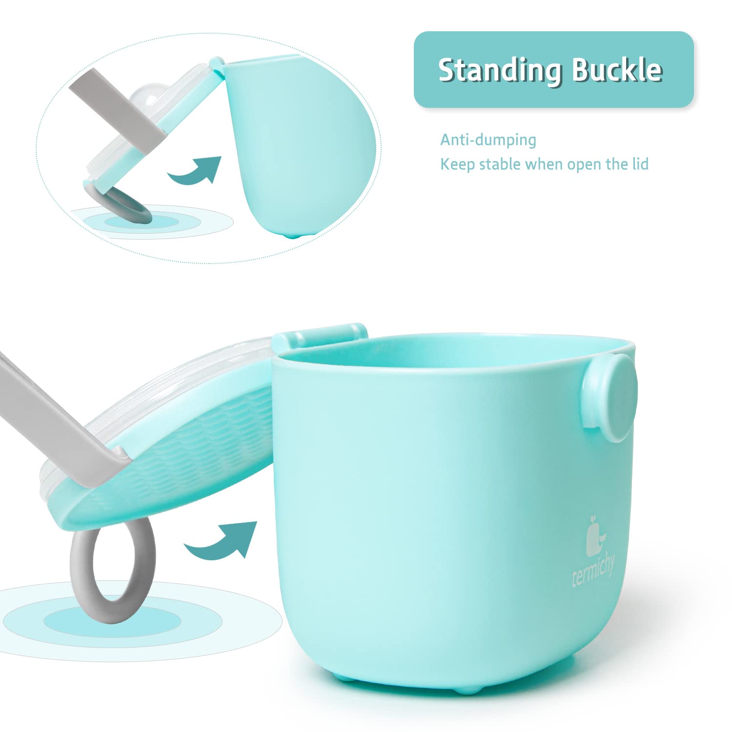 Termichy Baby Formula Dispenser, Portable Milk Powder Dispenser Container with Carry Handle and