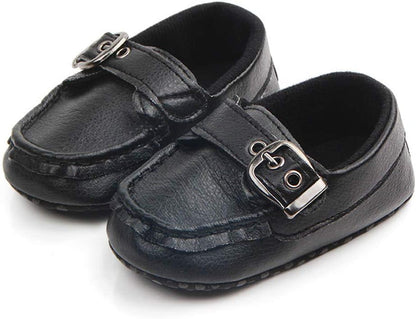 LONSOEN Baby Girls Boys Loafers Prewalker Dress Crib Shoes