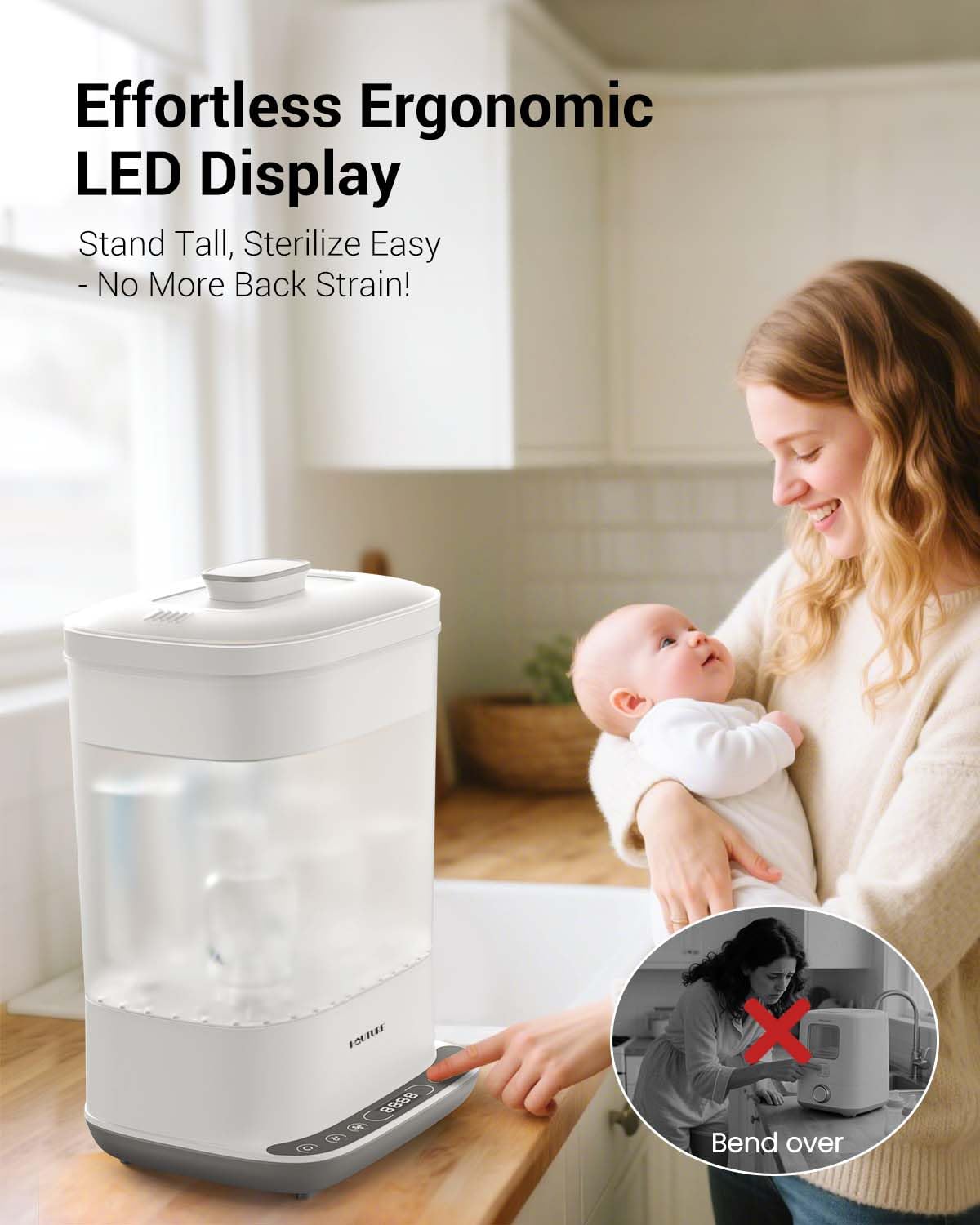 Baby Bottle Sterilizer | Esterilizador de Biberones, 6-in-1 HAUTURE Bottle Sterilizer and Dryer