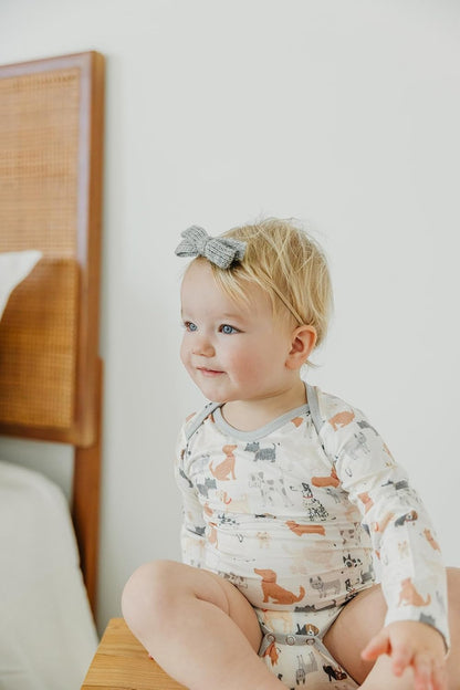 Copper Pearl Long Sleeve Bodysuit Baby: Ultra Soft Baby for Newborns, Boys, and Girls - Stylish, Comfortable, Overlap Shoulders, Premium Knit Fabric - Newborn, Rufus