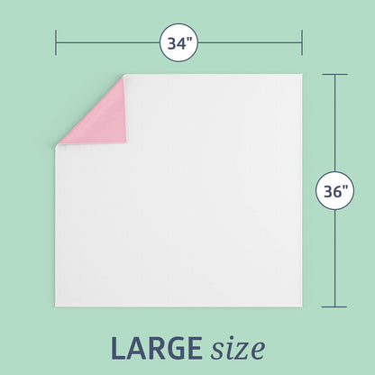 Medline Washable Bed Pads for Incontinence, Large 34 x 36 inch Reusable Underpads, 4 Pack, Pee Pads