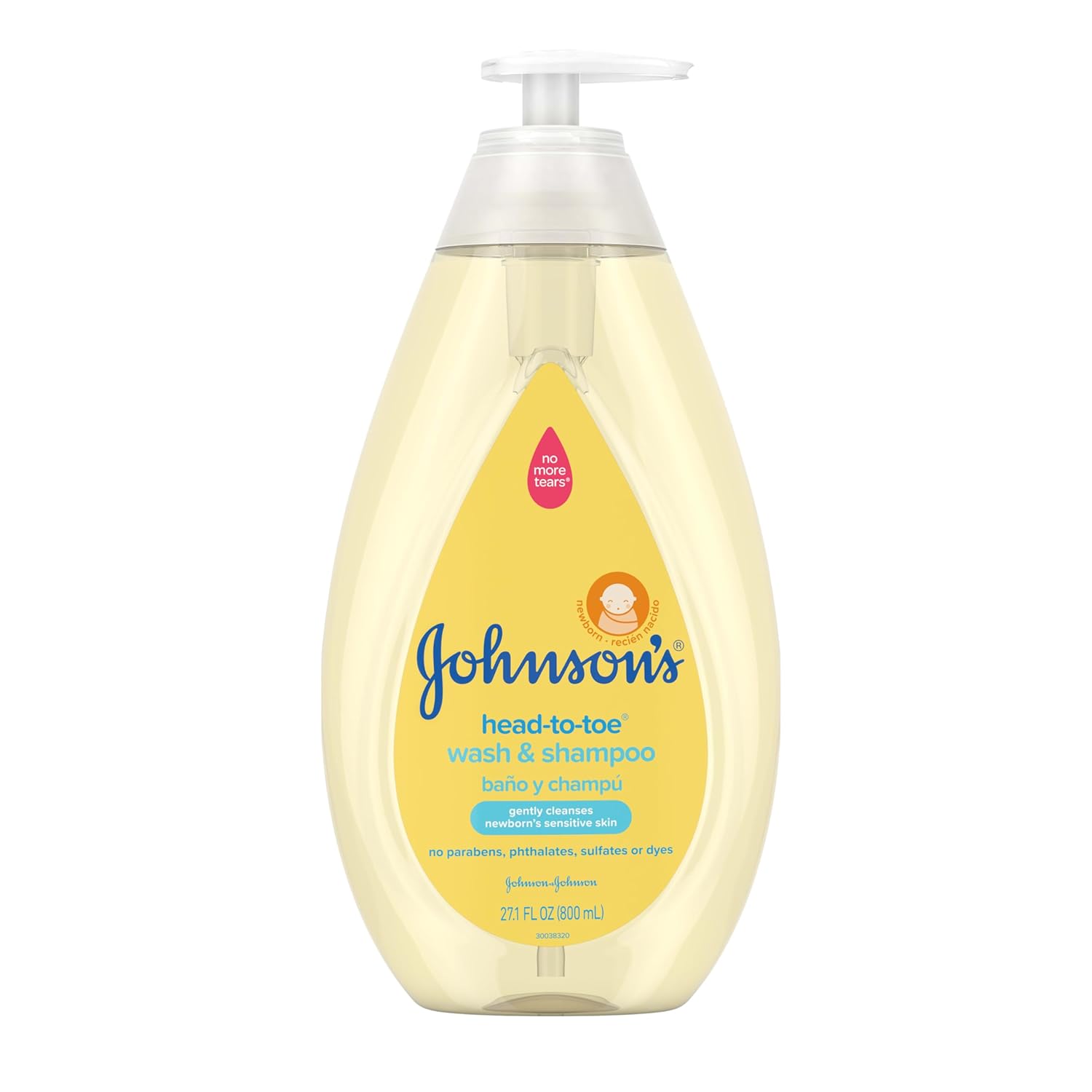 Johnson's Head-to-Toe Gentle Tear-Free Baby & Newborn Wash & Shampoo, Sulfate-, Paraben- Phthalate