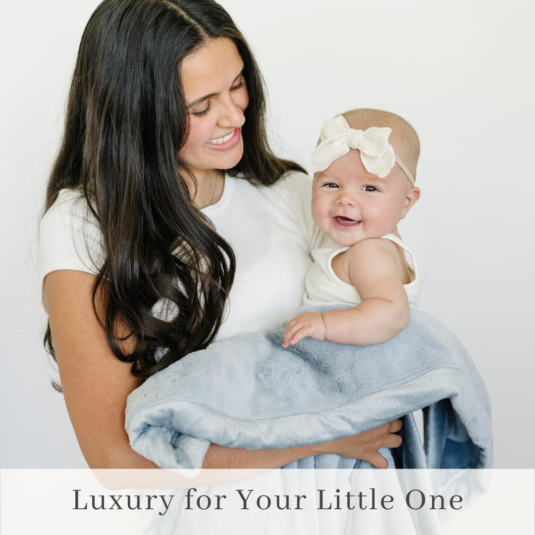 SARANONI Receiving Blankets for Babies Super Soft Boutique Quality Lush Luxury Baby Blanket (Slate