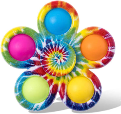 Nutty Toys Fidget Spinner Dimple Popper Sensory Toy - Top Stress & Anxiety Relief Gifts 2024 Unique Christmas Stocking Stuffers Idea for Toddler Kids & Adults Best Teen Girl Teenage Boys Tween Present