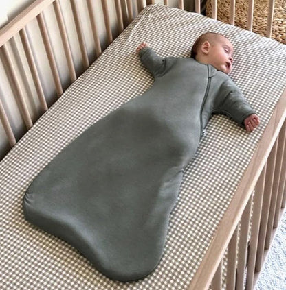 GUNAMUNA Long-Sleeve Transitional Swaddle Sleep Bag 1.0 TOG – Soothes Infants 3-6 Months, Easy Diaper Changes with WONDERZiP
