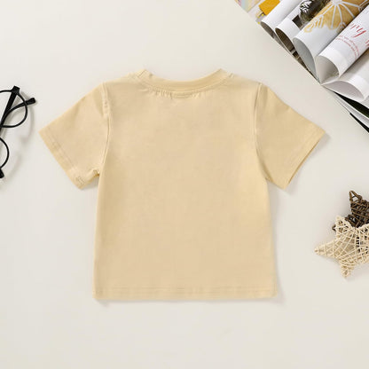 Happy Town Toddler Clothes Baby Boy Girl Smiley Face Shirt Short Sleeve T-Shirt Tee Summer Tops Outfits