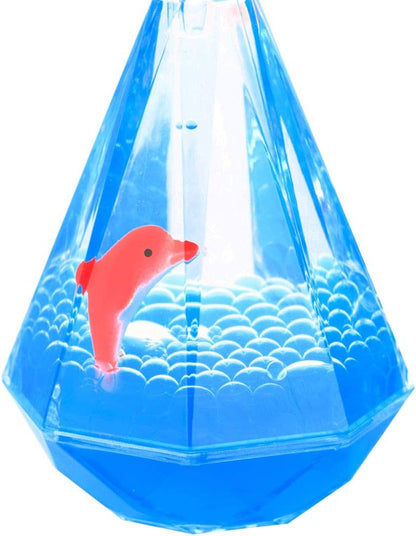 YUE MOTION Liquid Motion Bubbler Floating Sea Creatures, Diamond Shaped Liquid Timer for Fidget Toy,Autism Toys, Children Activity, Calm Relaxing and Home Ornament