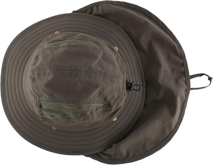 Home Prefer UPF 50+ Boys Sun Hat with Neck Flap Wide Brim Summer Beach Bucket Hat for Boys Girls Toddler Kids Safari Hat