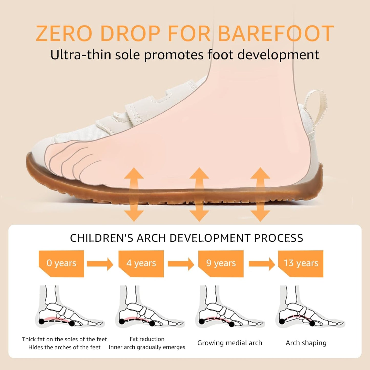 Toddler Wide Toe Box Barefoot Shoes Boys Girls Sneakers Kids Tennis Shoes Preschool Non Slip Lightweight Comfortable First Walking Shoes Running Outdoor Activities