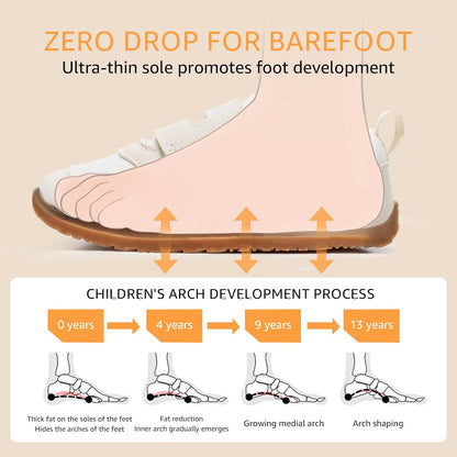 Toddler Wide Toe Box Barefoot Shoes Boys Girls Sneakers Kids Tennis Shoes Preschool Non Slip Lightweight Comfortable First Walking Shoes Running Outdoor Activities