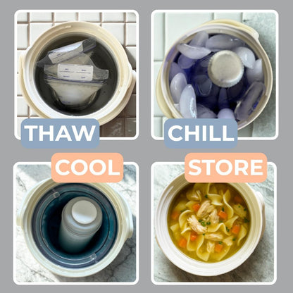 Portable Cooler, Breastmilk Chiller, Large Real-Time Temperature Display, Double Vacuum Insulation