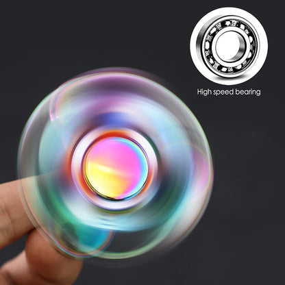 ATESSON Fidget Spinner Toy Durable Stainless Steel Bearing High Speed Spins Precision Metal Hand