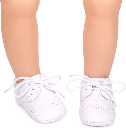 LONSOEN Baby Girls Boys Loafers Prewalker Dress Crib Shoes
