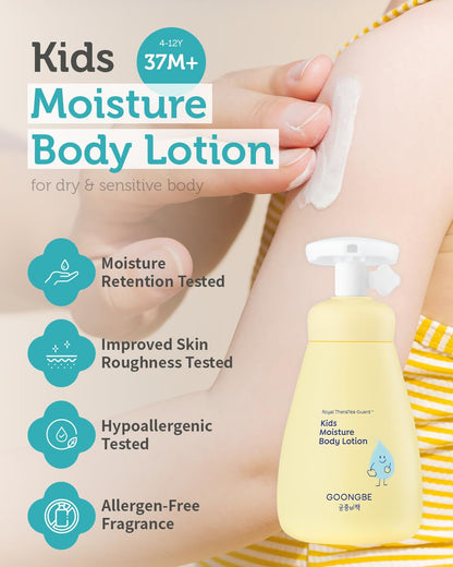 Kids' Moisture Body Lotion - Korean Kids Daily Body Moisturizer - Long Lasting 24hr Hydrating Cream