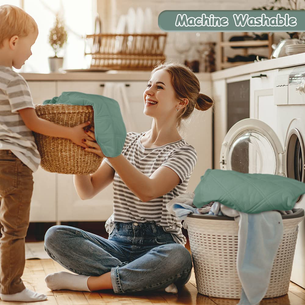 Yoofoss Waterproof Crib Mattress Protector 2 Pack, Quilted Crib Mattress Pad Cover Ultra Soft and