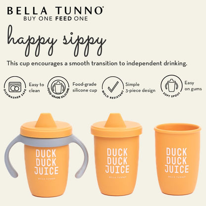 Sippy Cup by Bella Tunno, Silicone Training Cup with Transition Handles for Infants, Toddlers & Kids, Babies 6-12 Months & Toddlers 1-3 Years, Boys & Girls, Cheers, 8 oz