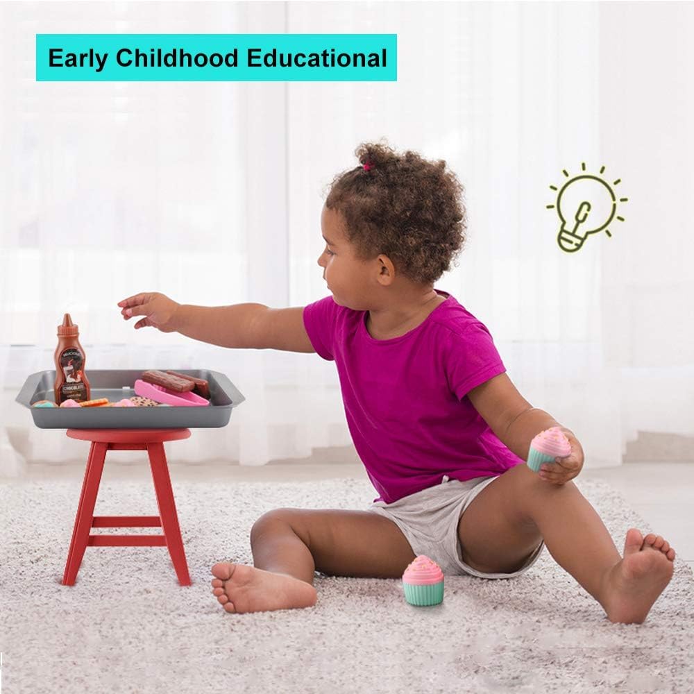 Elitoky Cookie Play Food Set, Play Food for Kids Kitchen - Play Kitchen Accessories - Play Baking