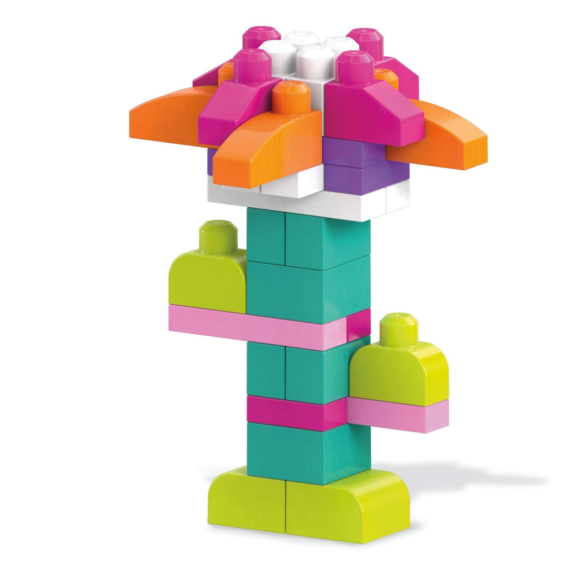 MEGA BLOKS First Builders Toddler Blocks Toys Set, Big Building Bag Collection with 80 Pieces and