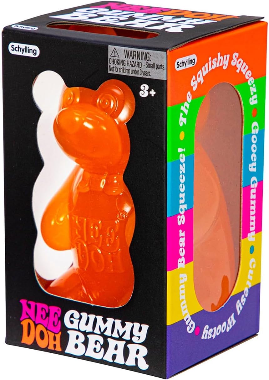 Pink Gummy Bear Sensory Toy – Squishy Stress Relief Fidget Toy for Kids & Adults (1 Piece)