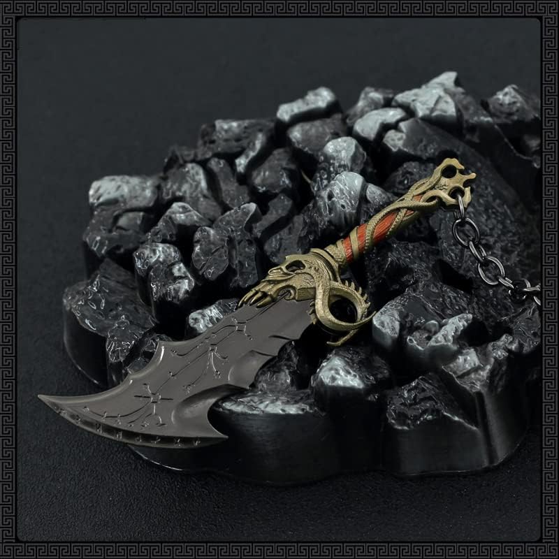 Superbuybox God of War Kratos Blades of Chaos Action Figures Game Collection Keychain Desk Decoration Backpack Pendant Gift