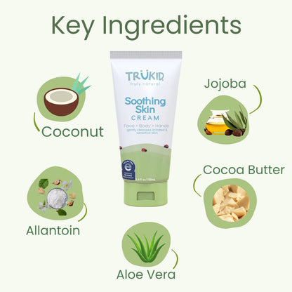 TruKid Natural Eczema Cream for Kids, Toddlers & Babies, NEA-Accepted for Eczema, Safe for