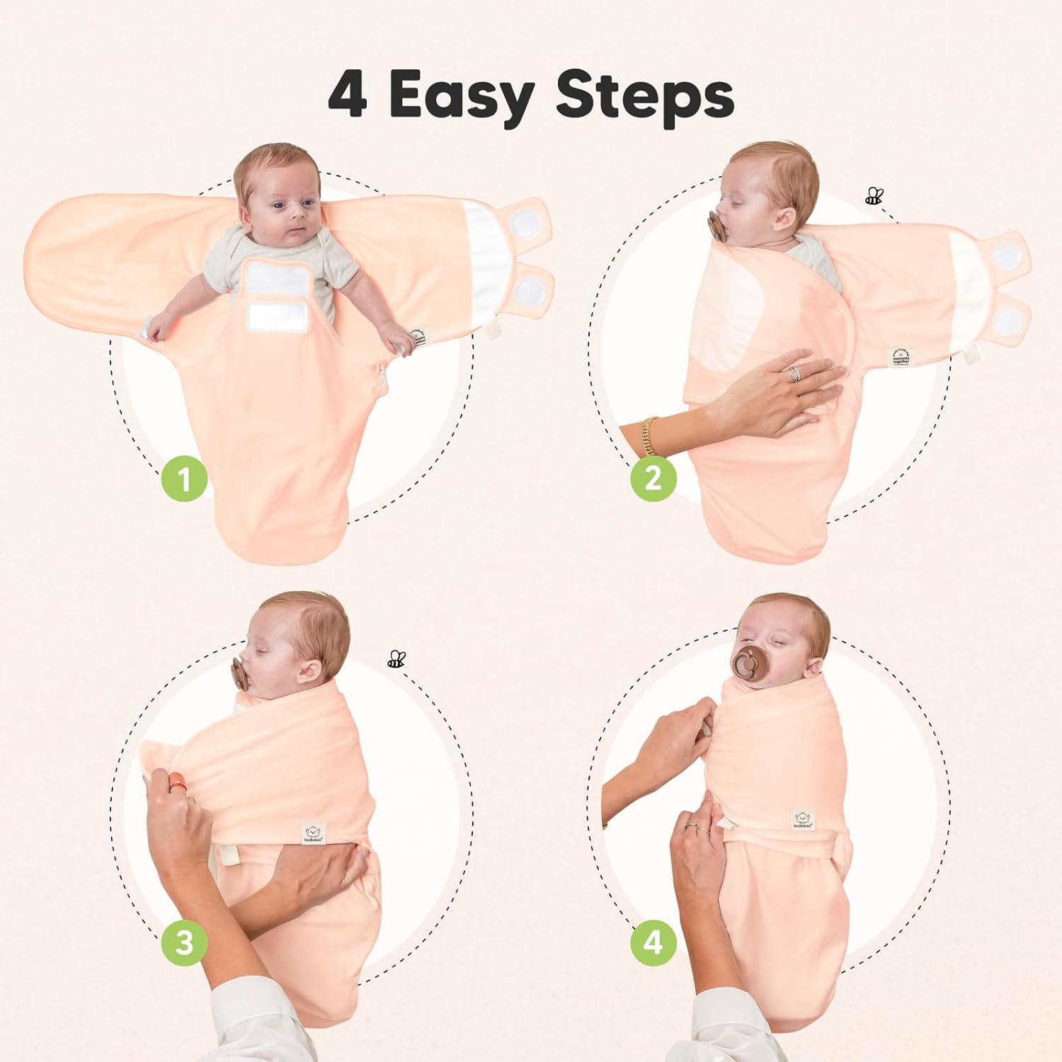 Baby Swaddle Sleep Sacks with Zipper - 3-Pack Swaddles for Newborns 0-3 Months, Infant, Baby Girls