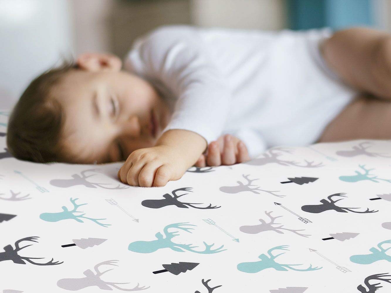 GRSSDER Stretchy Ultra Soft Jersey Knit Fitted Pack n Play Sheets 2 Pack, Playard Sheets for Baby