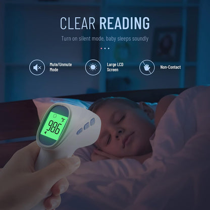 Forehead Thermometer for Adults and Kids, Digital Baby Thermometer with Fever Alarm, Fast Accurate