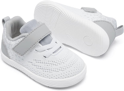 MORENDL Toddler Sneakers Baby Boys & Girls Barefoot Shoes Lightweight Breathable Walking Running Tennis Athletic Sport Shoes
