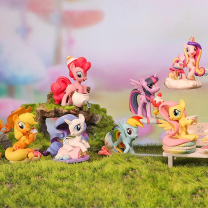 POP MART 12 Boxes Compatible with Hasbro My Little Pony Leisure Afternoon Series Character Popular Collectible Art Toy Hot Toys Cute Figure Creative Gift, for Christmas Birthday Party Holiday