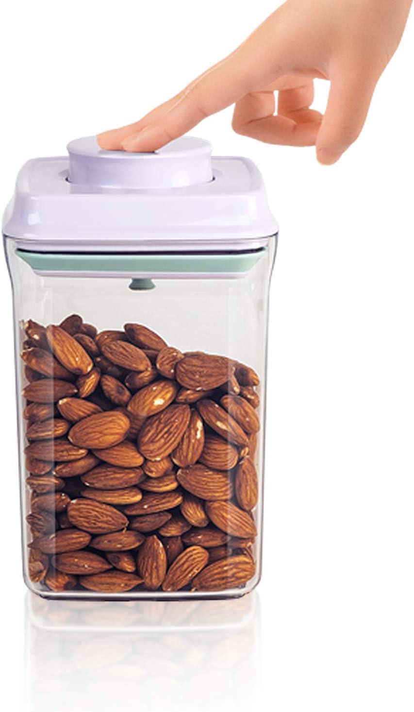 BopTop (1pc - 900ml) Airtight Food Storage Container – Mechanical Silicone Seal Canister - BPA-Free