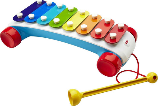Fisher-Price Toddler Pull Toy, Classic Xylophone Pretend Musical Instrument with Mallet for