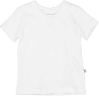 HonestBaby 5-Pack Short Sleeve T-Shirts 100% Organic Cotton Baby, Toddler, Little Kid, Boy, Girl, Unisex