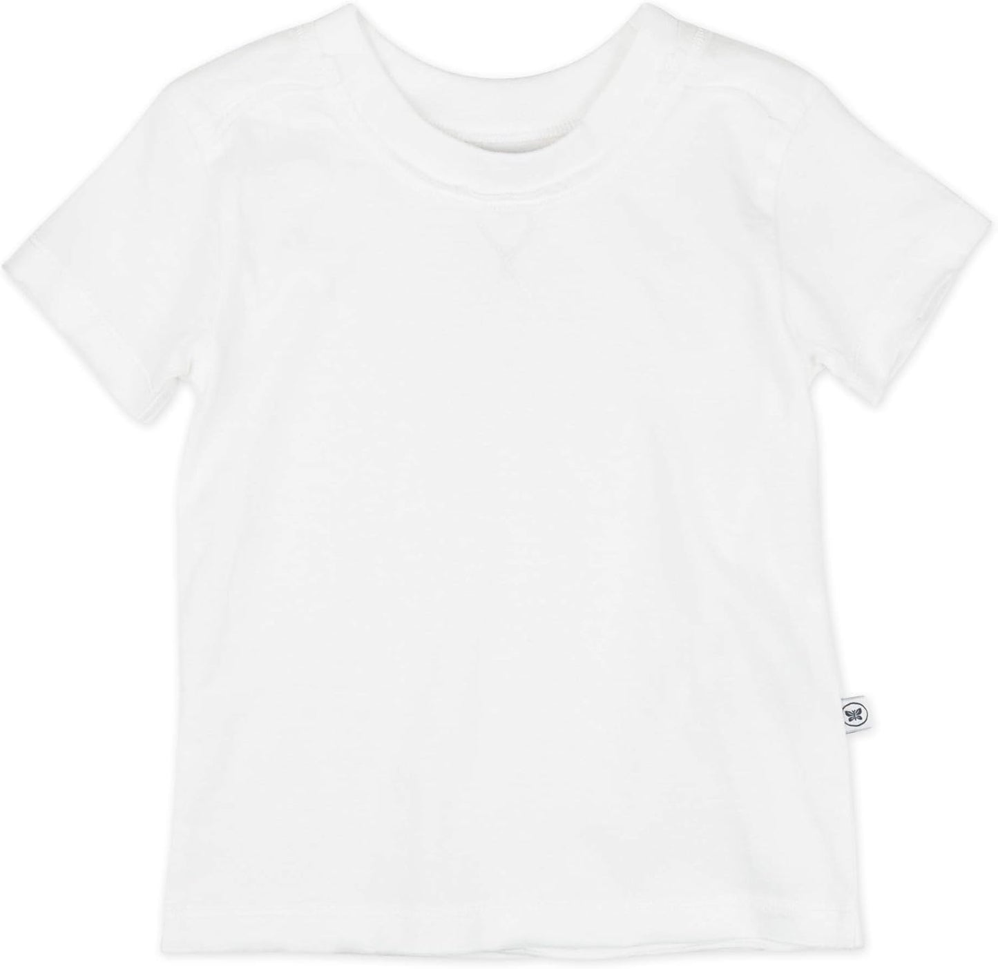 HonestBaby 5-Pack Short Sleeve T-Shirts 100% Organic Cotton Baby, Toddler, Little Kid, Boy, Girl, Unisex