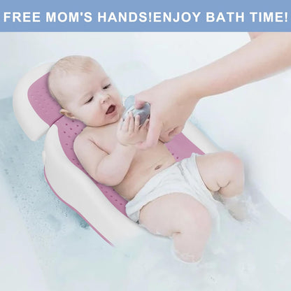 Baby Bath Support,Ideal for Babies Less Than 6 Months Old,with Thermometer-Adjustable Slope Newborn