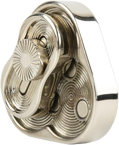 EDC Metal Fidget Slider Toys- Stress Relief EDC Fidget Slider Casual Metal Adult's Hand Toys Office Desk Toys Gifts Stress Toys for Adults(TR-Silver)
