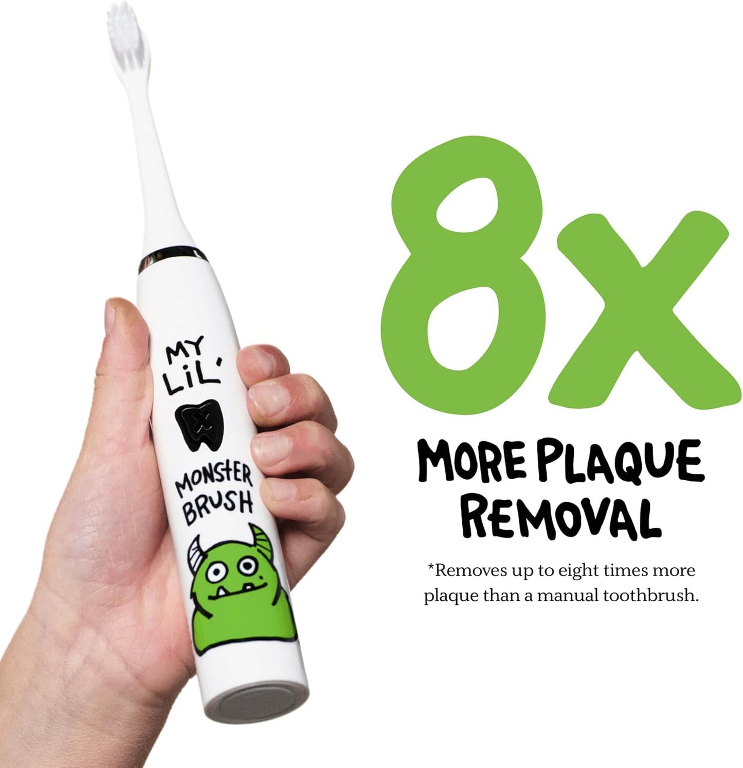 Kids Electric Toothbrush - Rechargeable Vibrating Toothbrush with Timer, Includes 6 Replacement