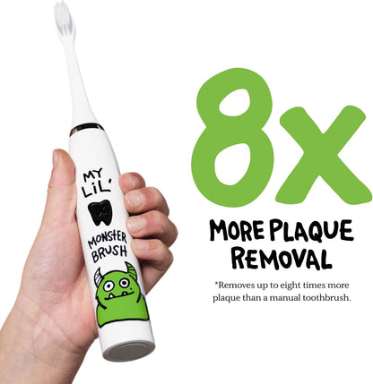 Kids Electric Toothbrush - Rechargeable Vibrating Toothbrush with Timer, Includes 6 Replacement
