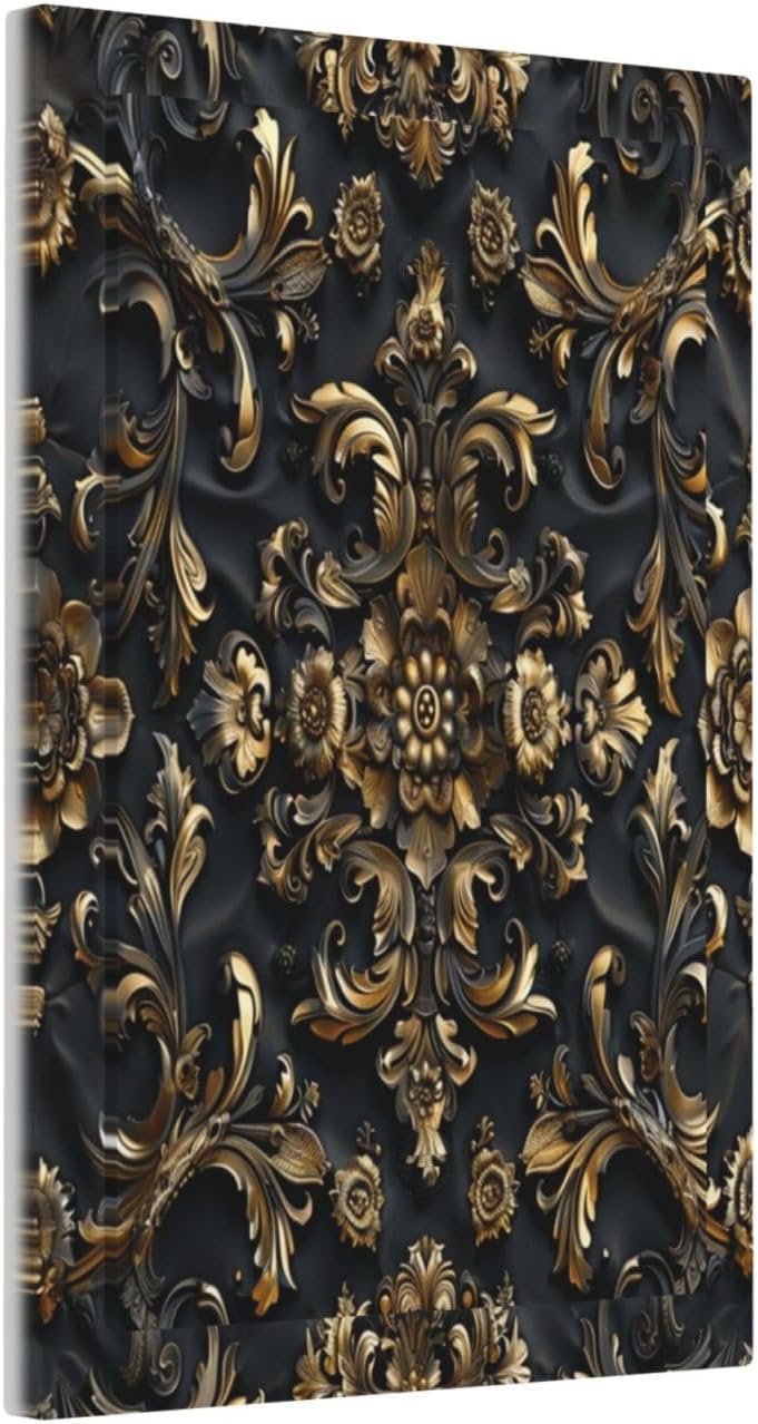 Decorative Switch Covers Plate Rococo Vintage Black Golden Leaf Morris Vine 1 Gang No Device Single Blank Outlet Covers Wall Plate Cover Light Switch Plate Faceplate for Home Decor