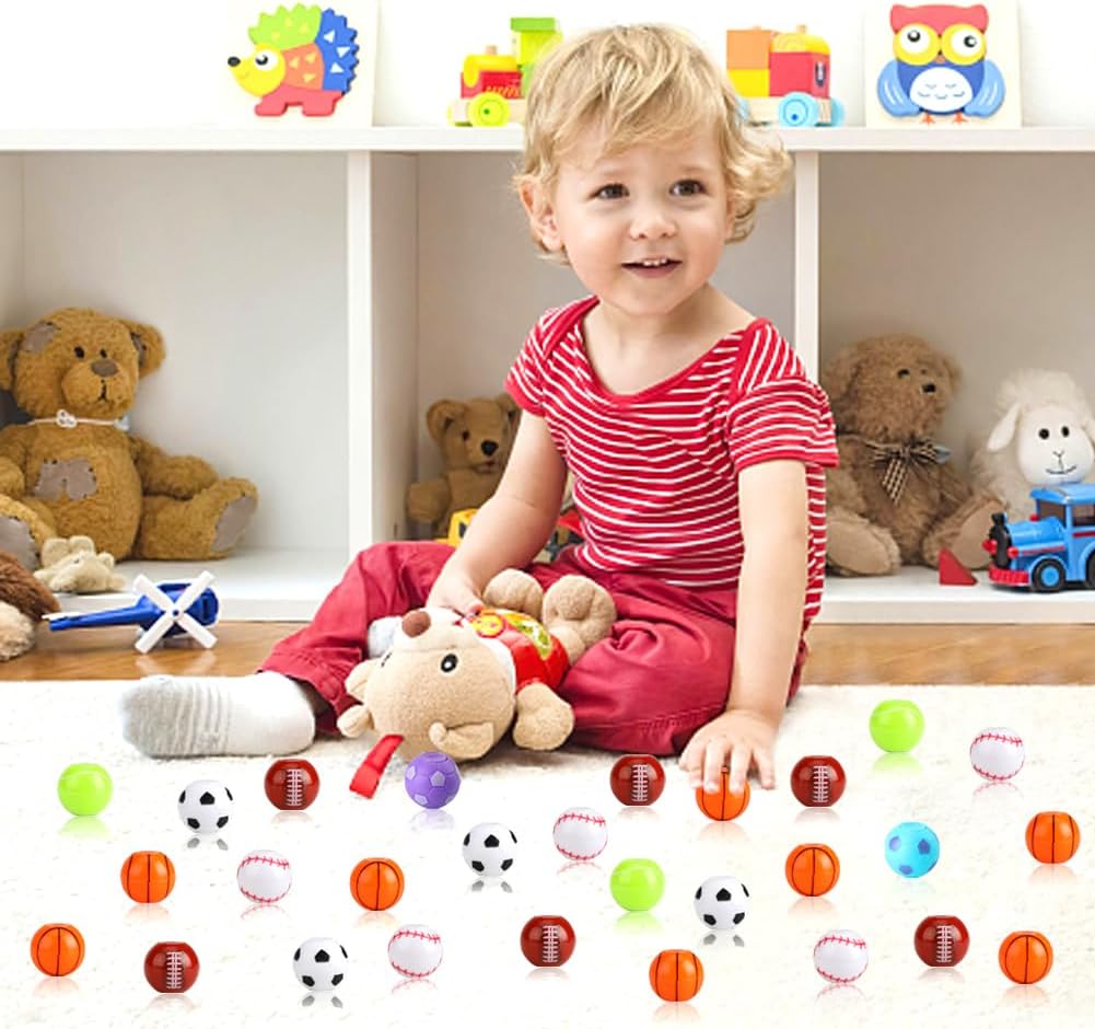 42 Pack Sport Party Favors, Mini Fidget Spinner Sport Ball Toys for Kids Fidget Toys Soccer