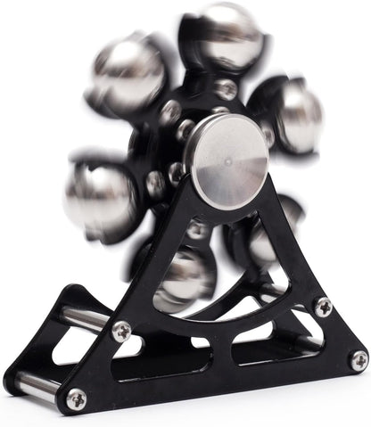 Desk Toys for Fidget Ferris Wheels-Spinner: 2mins Metal Cool-Gadgets Kinetic-Spinner for Kid Children Teen Adult EDC-Toy, ADHD Tools Cool Stuff Stress Relief Gift (Black)