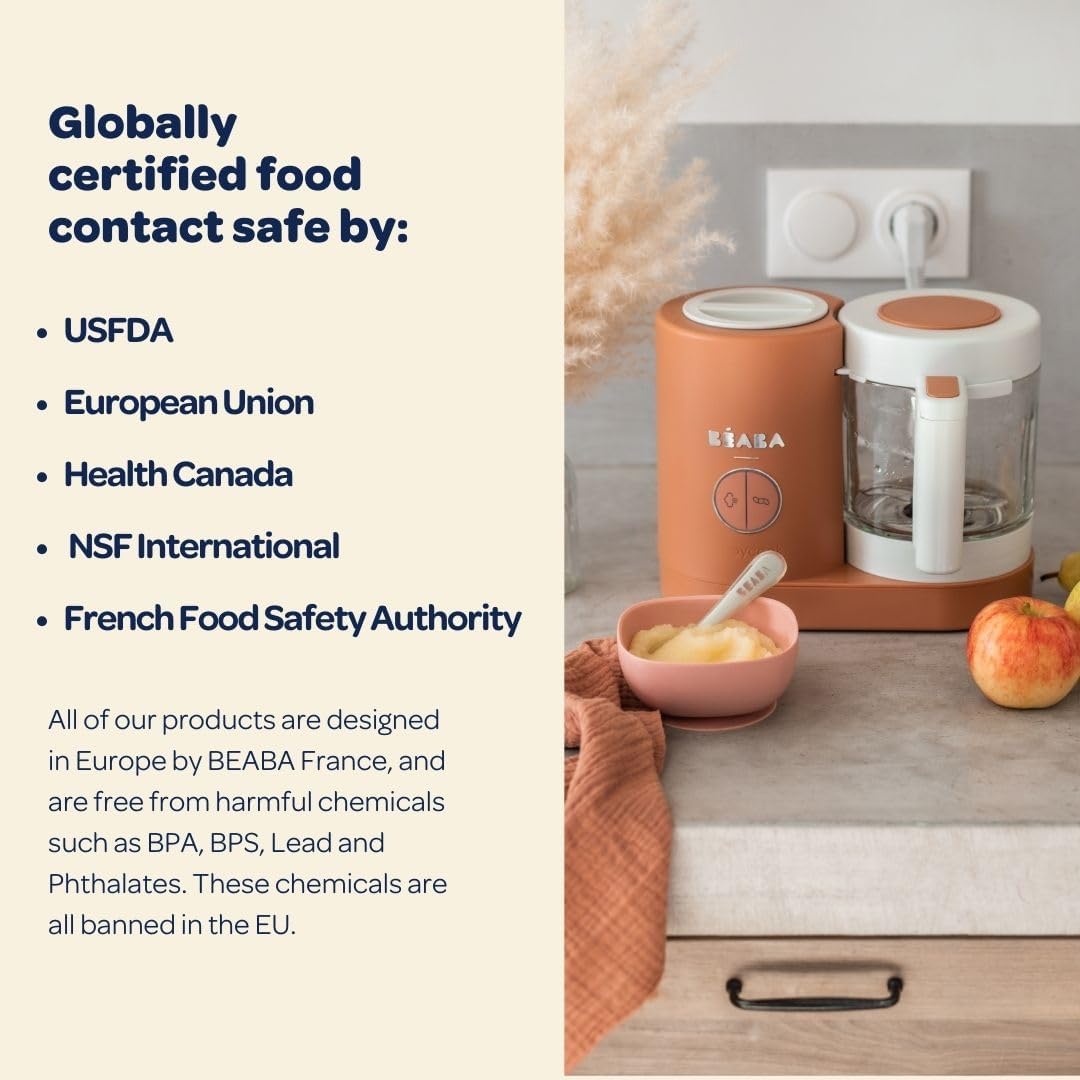 BEABA Babycook Neo Baby Food Maker | Non-Toxic Glass & Stainless Steel | Trusted by Celebrity Moms