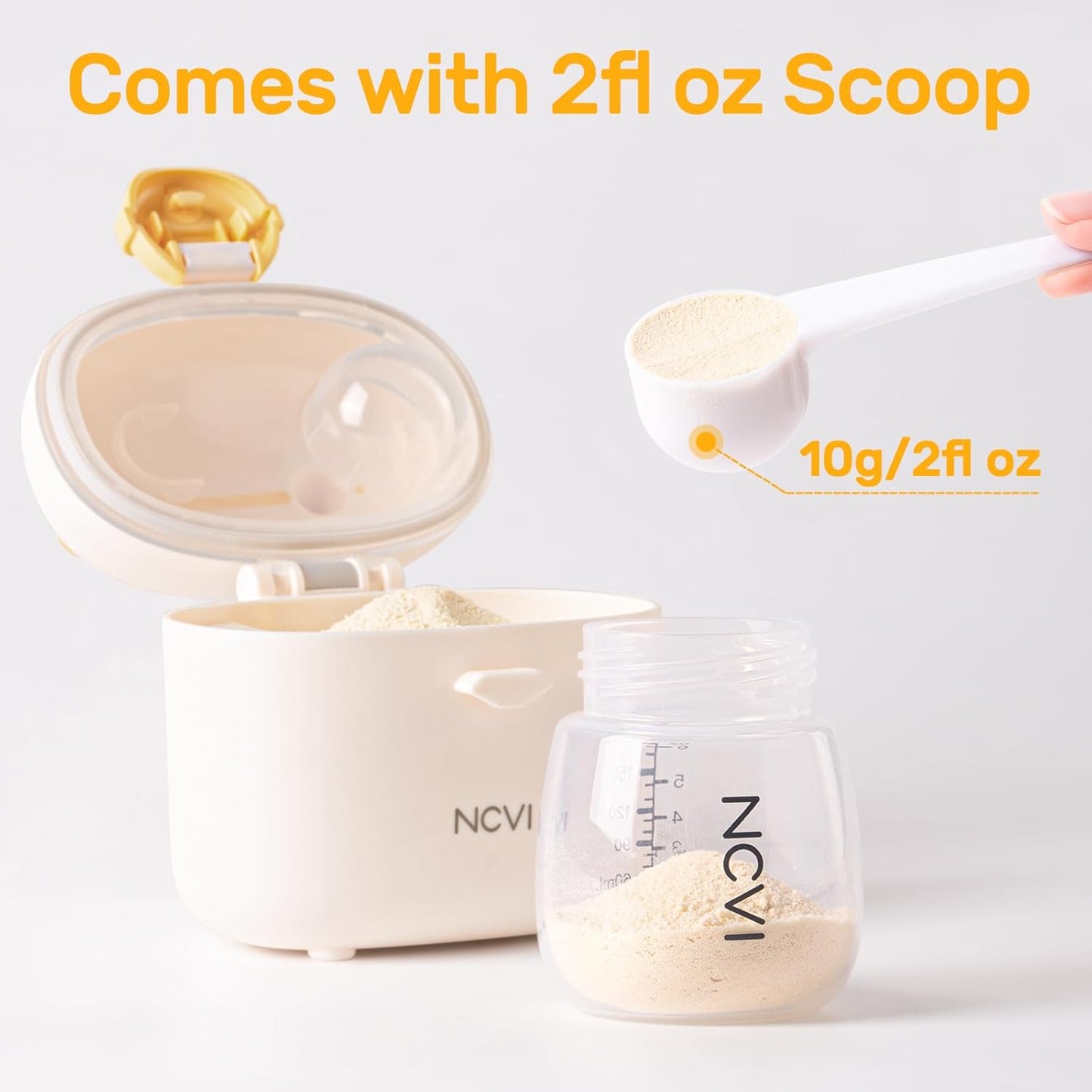 NCVI Formula Dispenser On the Go, Portable Baby Travel Milk Powder Formula Container Holder to Go