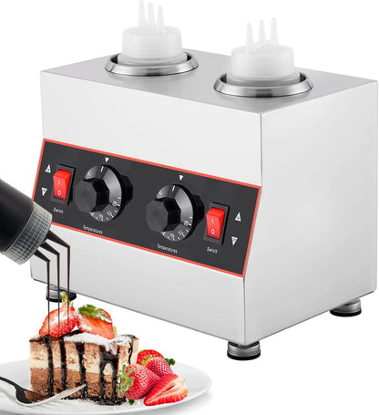 Electric Cheese Sauce Warmer Nacho Cheese Dispenser Warmer with 22oz Bottle, Bottle Warmer for