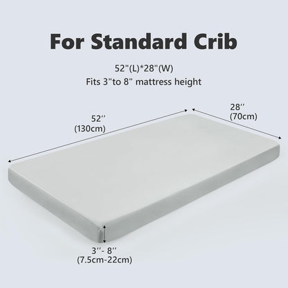 TILLYOU Baby Crib Sheets for Boys Girls, Fitted Crib Sheet 2 Pack for Standard Crib and Toddler