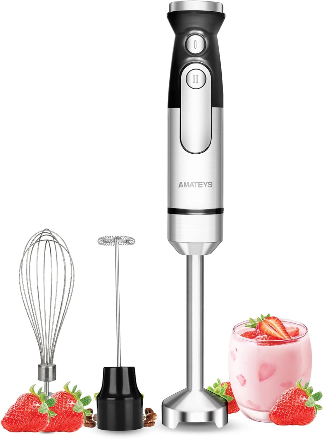 Immersion Blender Handheld,700W Hand Mixer Infinitely Variable Speeds,Multi-function Stainless