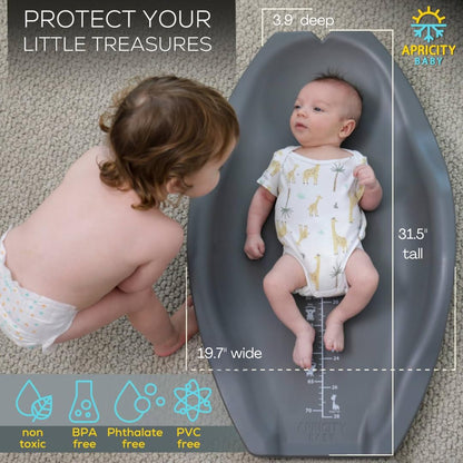 Apricity Baby Changing Pod- Grey - Waterproof Non-Slip Changing Pad Easy-to-Clean Diaper Changing Station for Dresser Tops Large Portable Wipeable Changing Pad for Newborns to Toddlers Diaper Changer