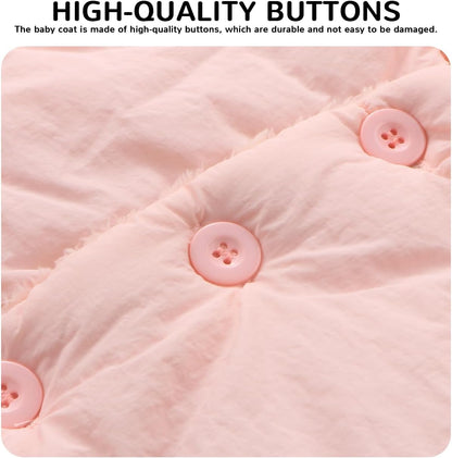 Baby Girl Winter Fleece Jacket Toddler Boy Puffer With Hood Coat Infant Clothes
